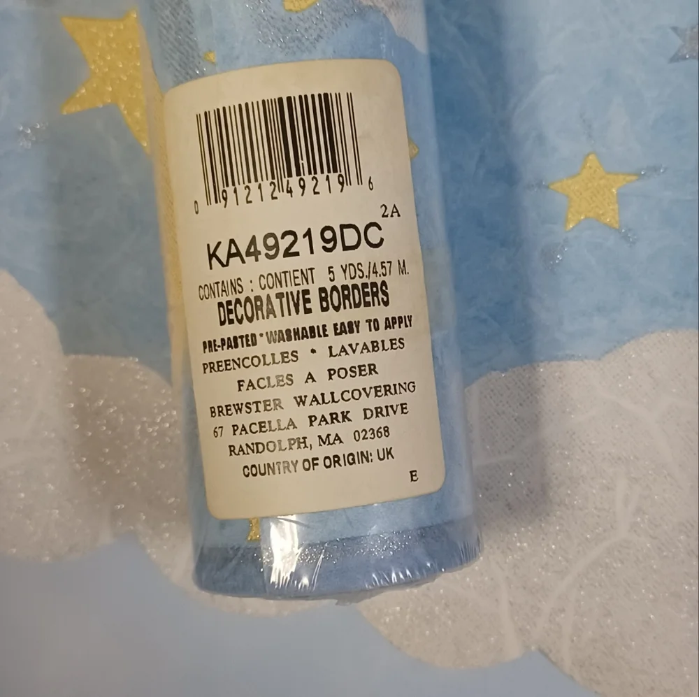 Wallpaper Border Star & Moon Glitter